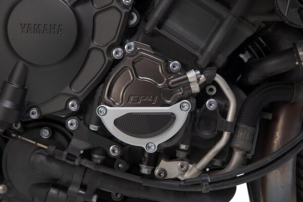 Engine Case Protector - Black/Silver - Yamaha - MT-