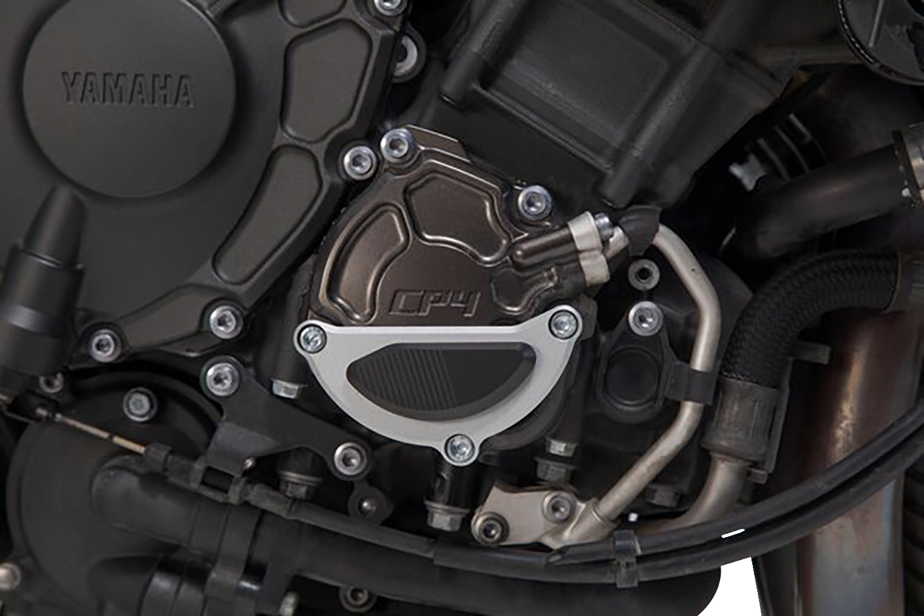 Engine Case Protector - Black/Silver - Yamaha - MT-