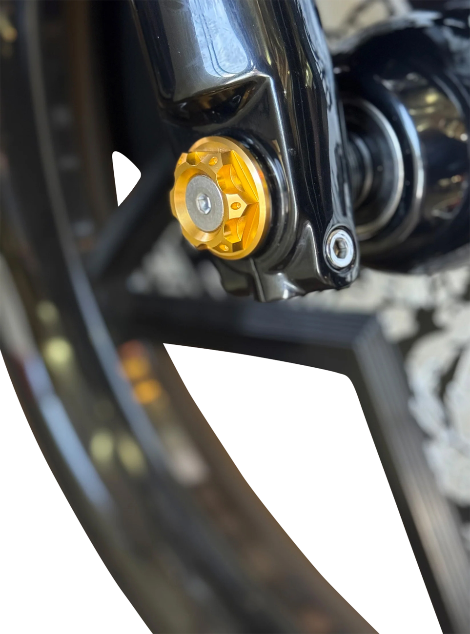 Y-Axle With Turret Style Axle Cover Kit - Custom - Front - Gold - 25 MM