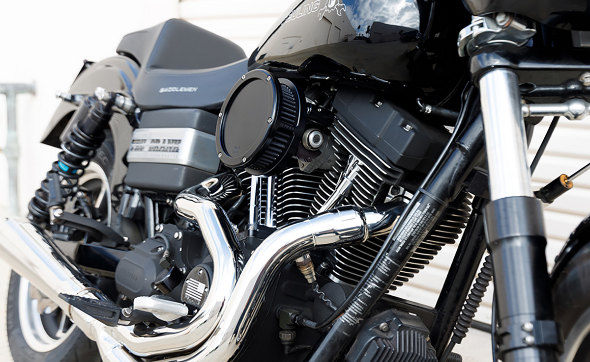 Slim BA Air Cleaner Kit - Black - Black Filter - Twin Cam