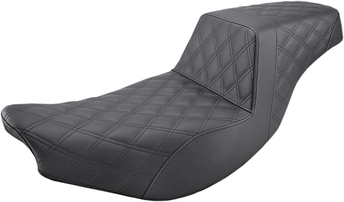 Step-Up Seat - Full Lattice Stitch - Black - Indian