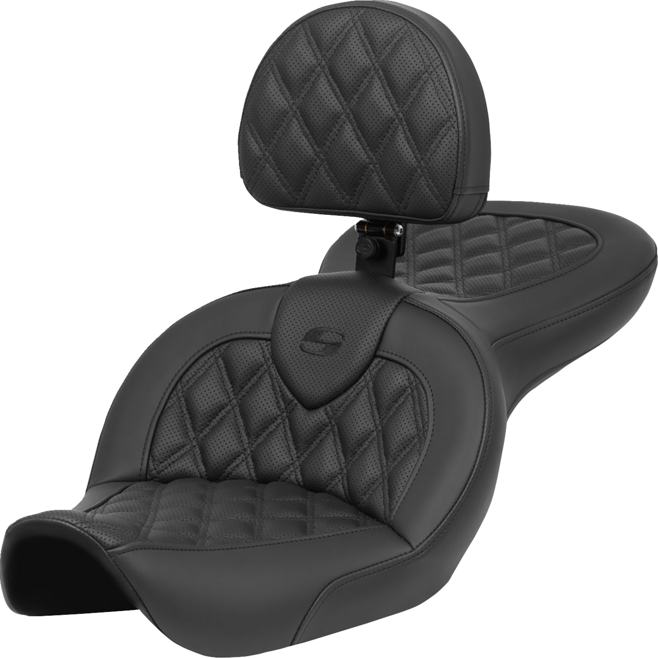 Roadsofa™ Seat - With Backrest - Lattice Stitch - FXDWG '96-'23