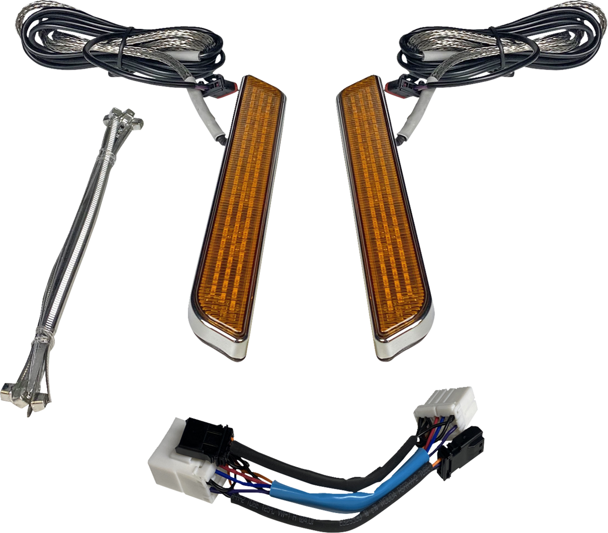 LED Fork Light - Amber - Chrome