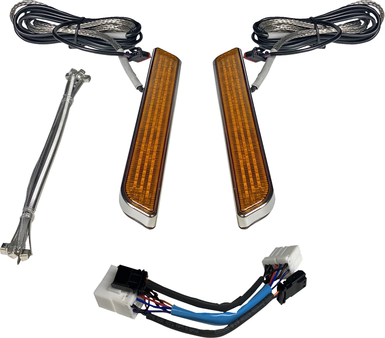 LED Fork Light - Amber - Chrome