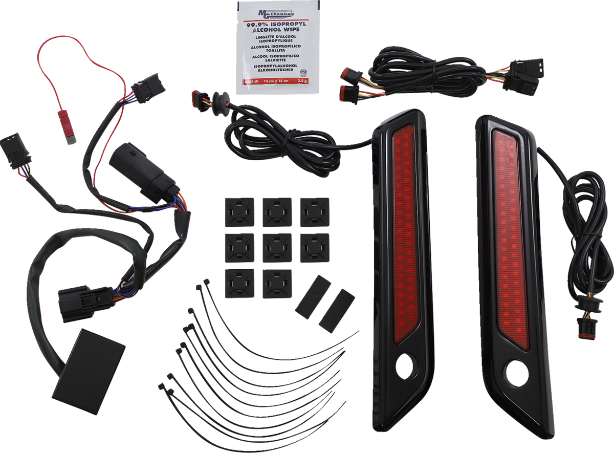 Latch Light - Saddlebag - Dual Color - Red - Black