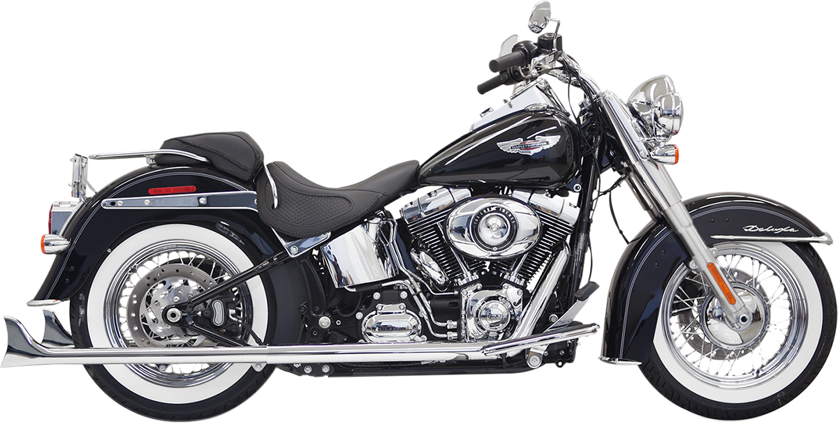True Duals Exhaust System With Fishtail Mufflers — Without Baffles