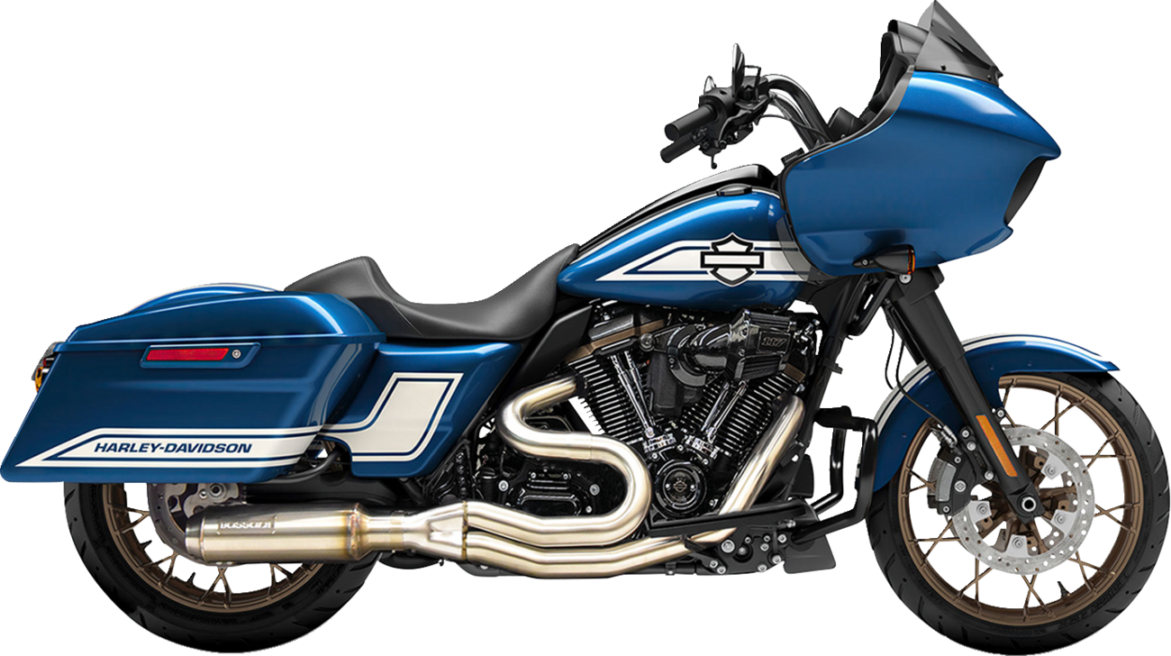 2-Into-1 Mid-Length Super Bike Exhaust System - Stainless Steel