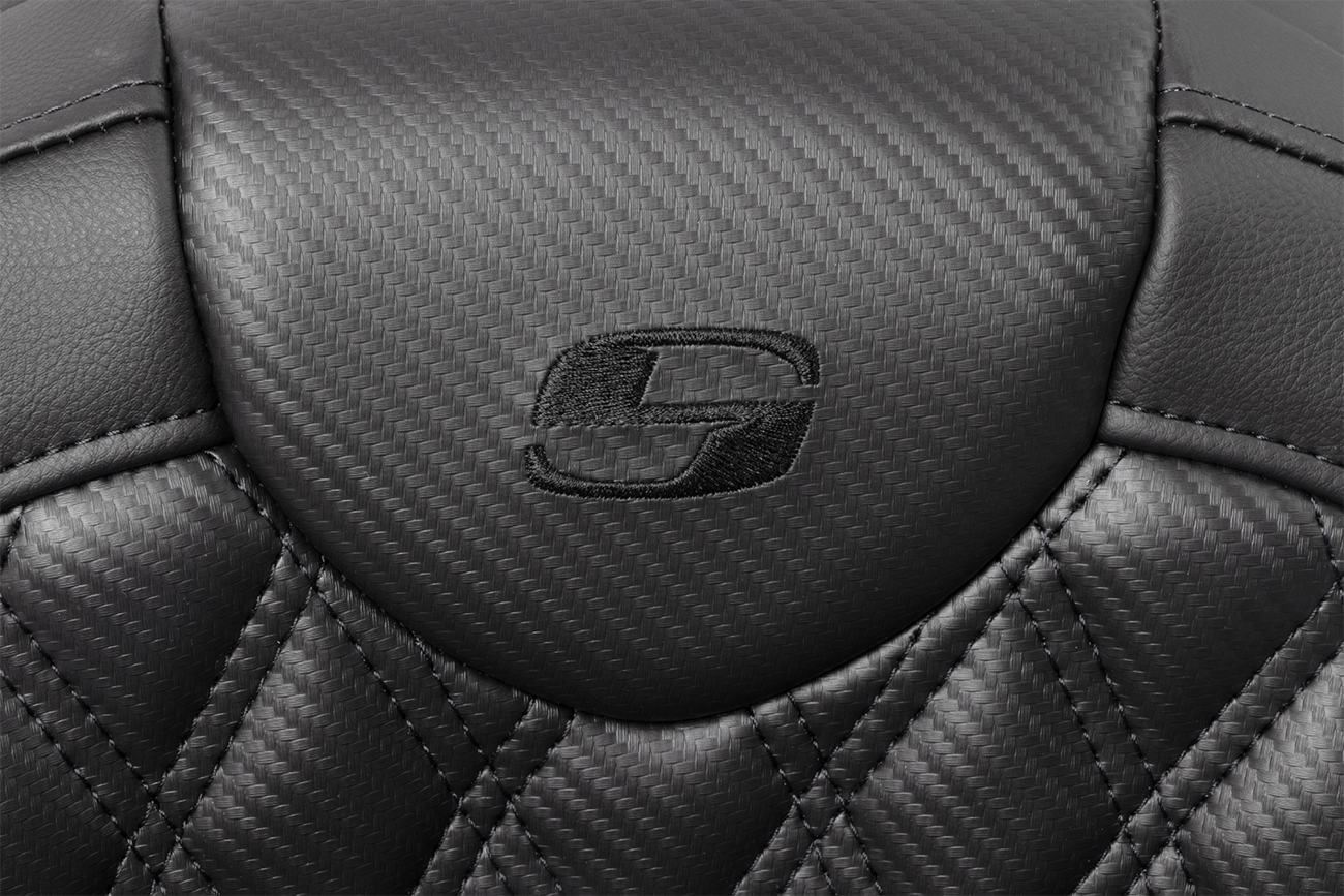 Roadsofa™ Seat - Without Backrest - Lattice Stitch - Carbon Fiber - FL '08-'23