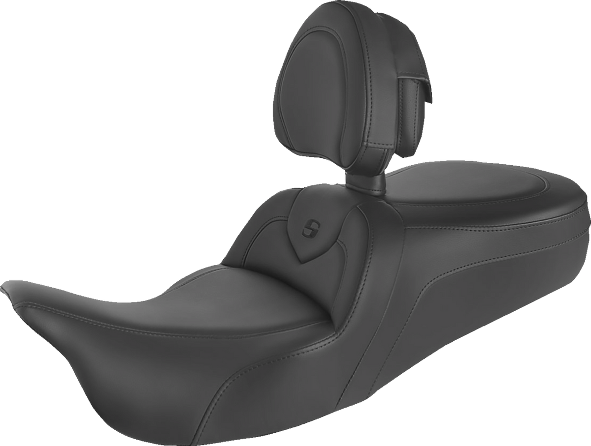Roadsofa™ Seat - With Backrest - Black/Black Stitch - FLH/FLT '08-'24