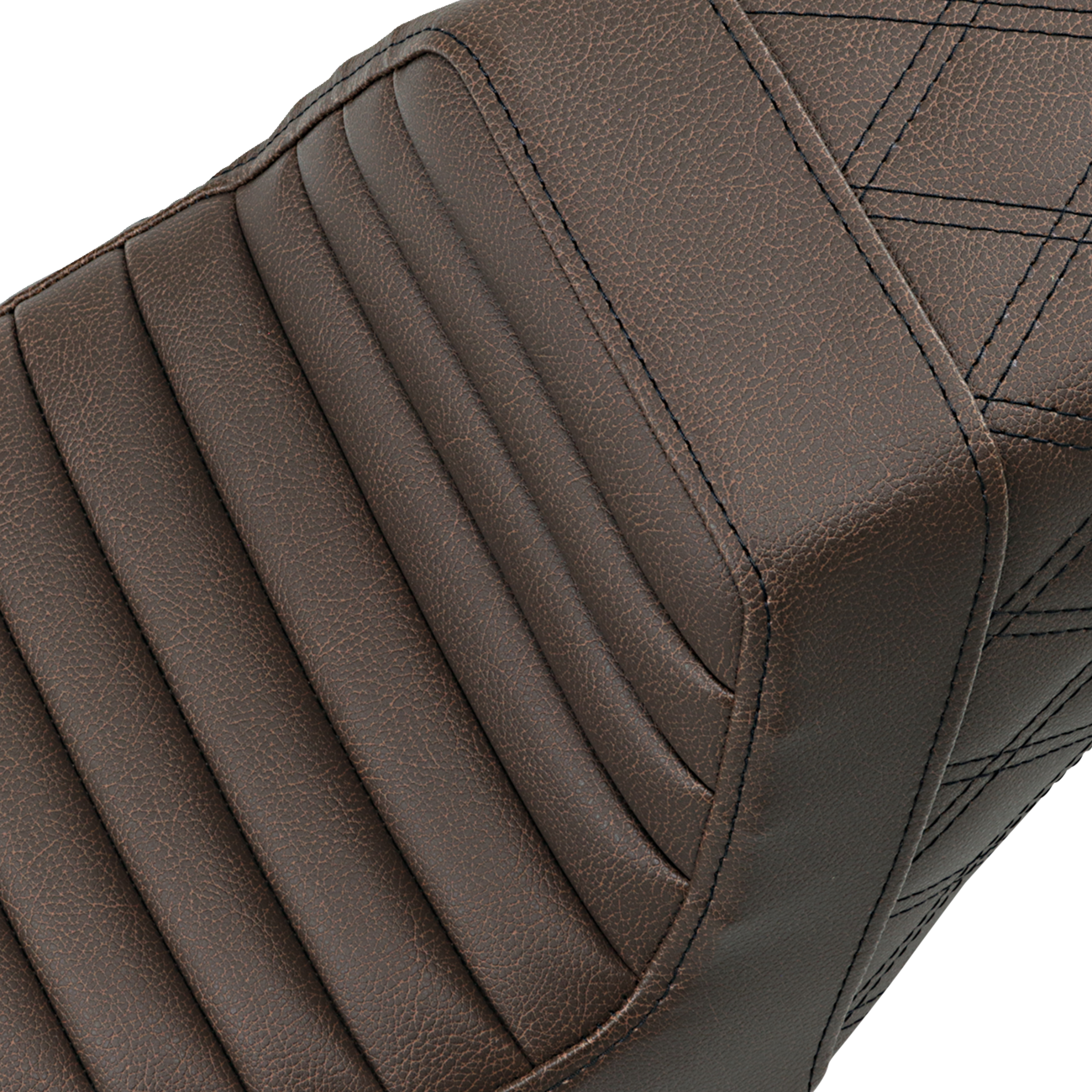 Step-Up Seat - Front Tuck-N-Roll/Rear Lattice Stitch - Brown
