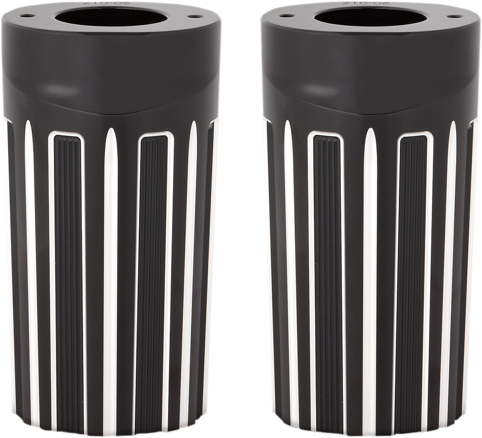 Fork Boot Covers - Black Anodized - 10-Gauge - FLHT