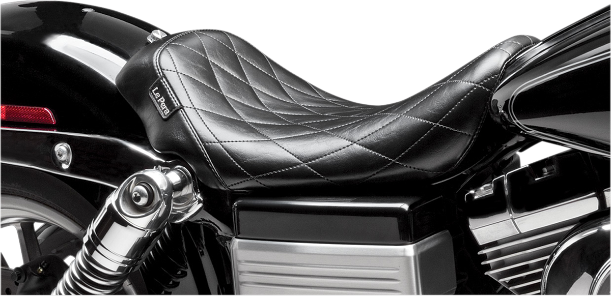 Bare Bones Solo Seat - Diamond Stitch - Black - Dyna '06-'17