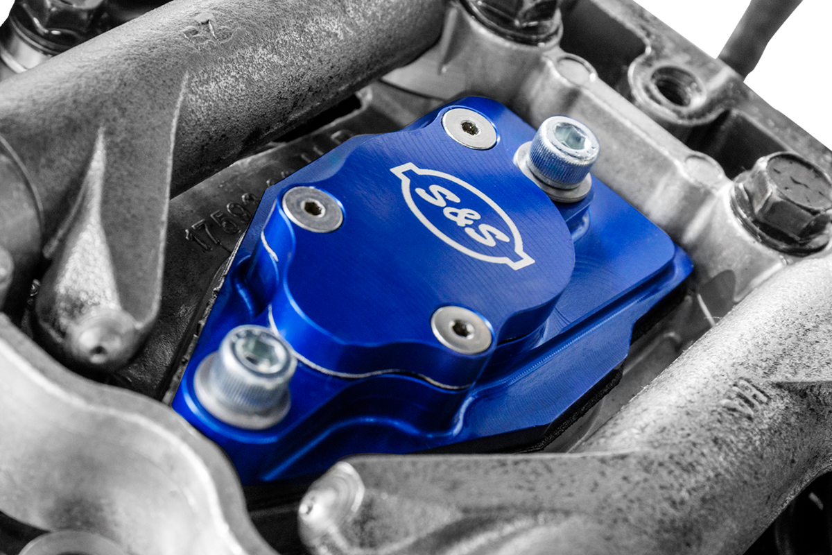 Billet Head Breather Kit - Anodized Blue - Twin Cam '99-'17