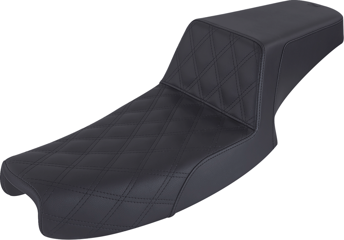 Step-Up Seat - Front Lattice Stitch - Black - Dyna