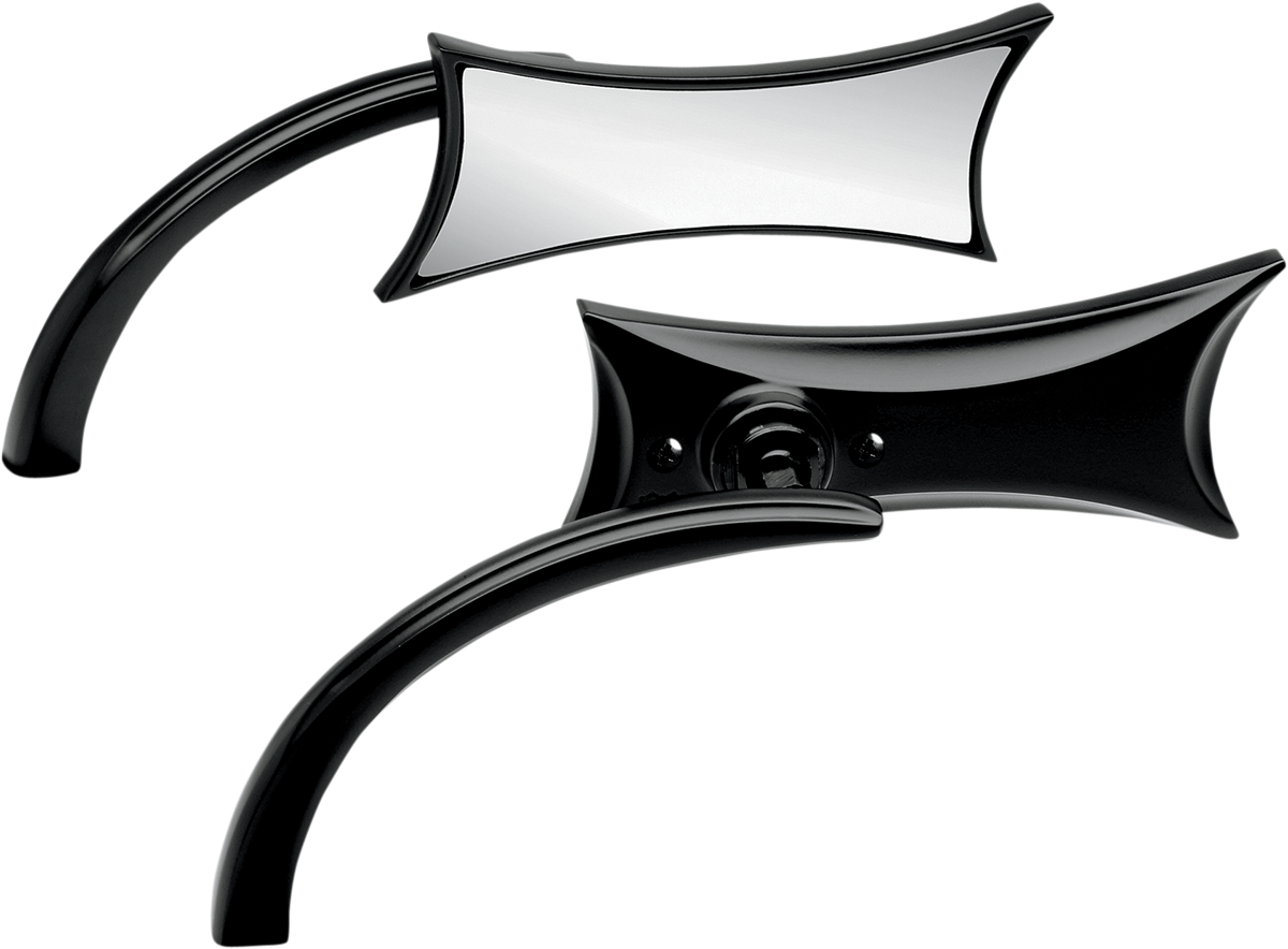 Mirror - Micro - Four-Point - Side View - Rectangle - Black - Left