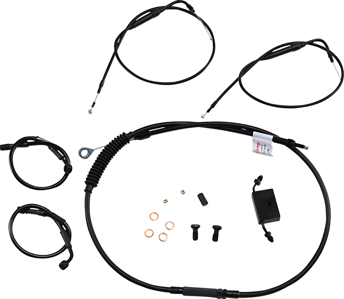 Extended Handlebar Cable And Brake Line Kit For Sportsters With ABS - Clubman Handlebars