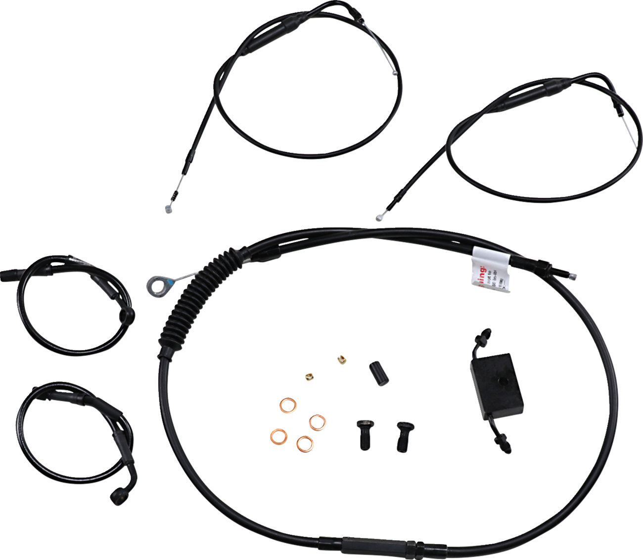 Extended Handlebar Cable And Brake Line Kit For Sportsters With ABS - Clubman Handlebars