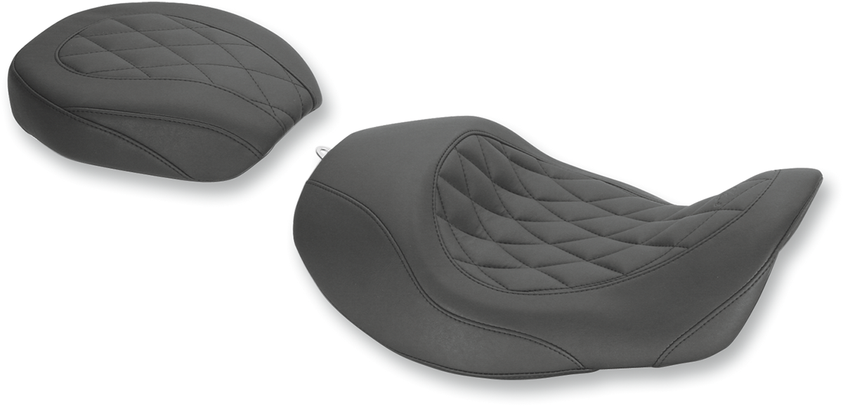 Forward Wide Tripper Solo Seat - Diamond - Black - Dyna '06-'17