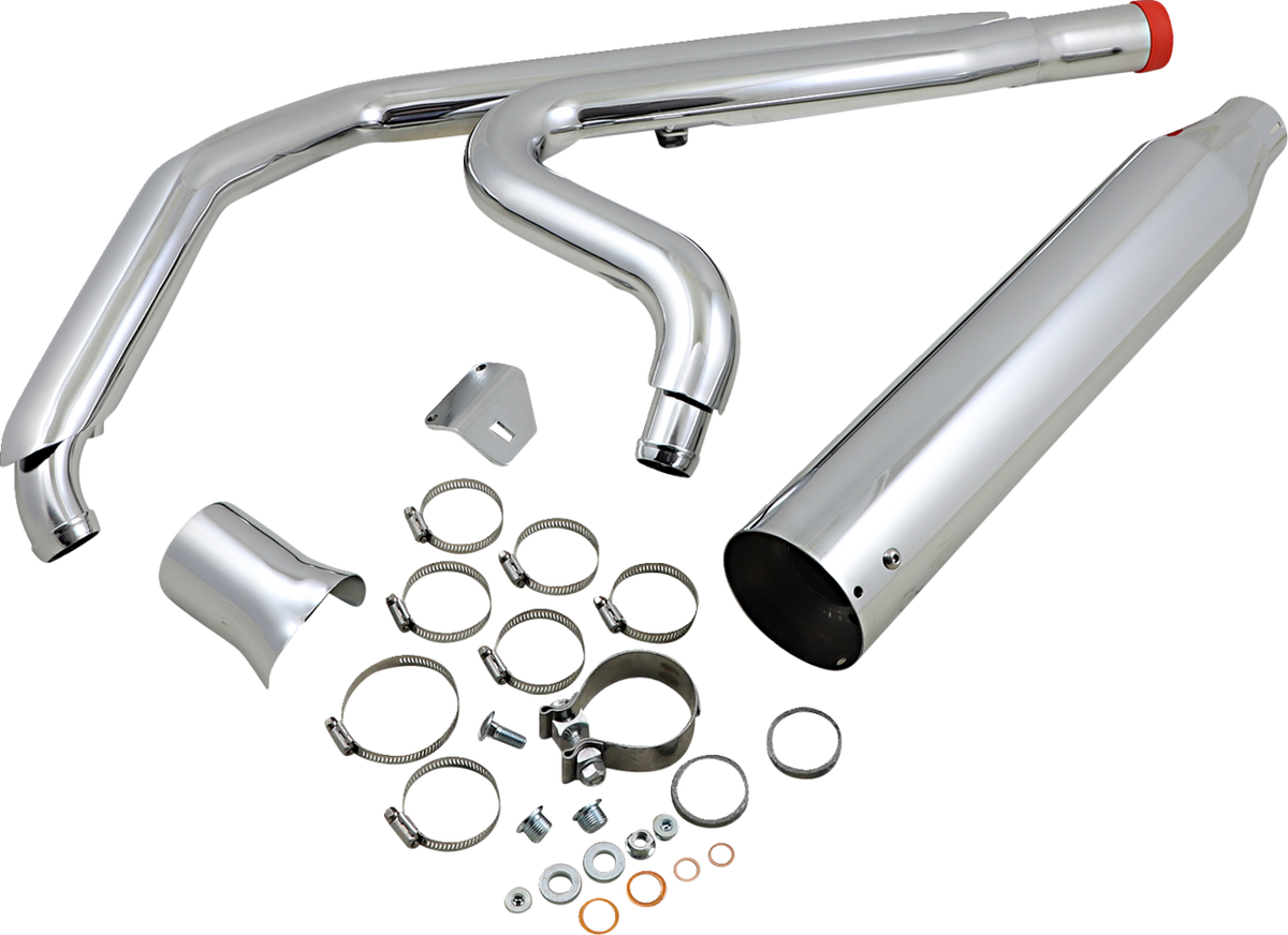 2-Into-1 Outlaw Exhaust System - Chrome - No End Cap Included