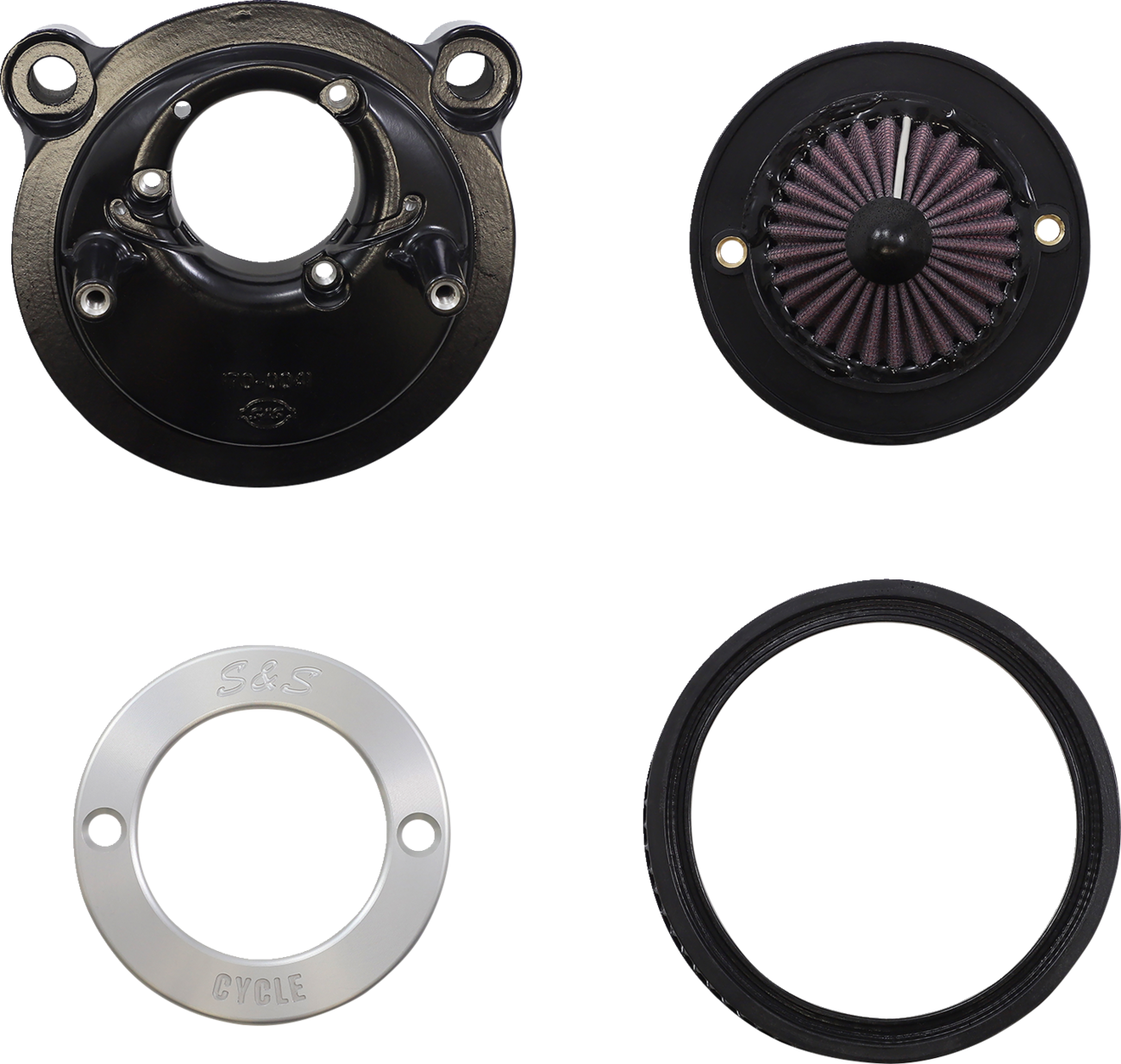 Air Stinger Stealth Air Cleaner Kit - Black Chrome Ring