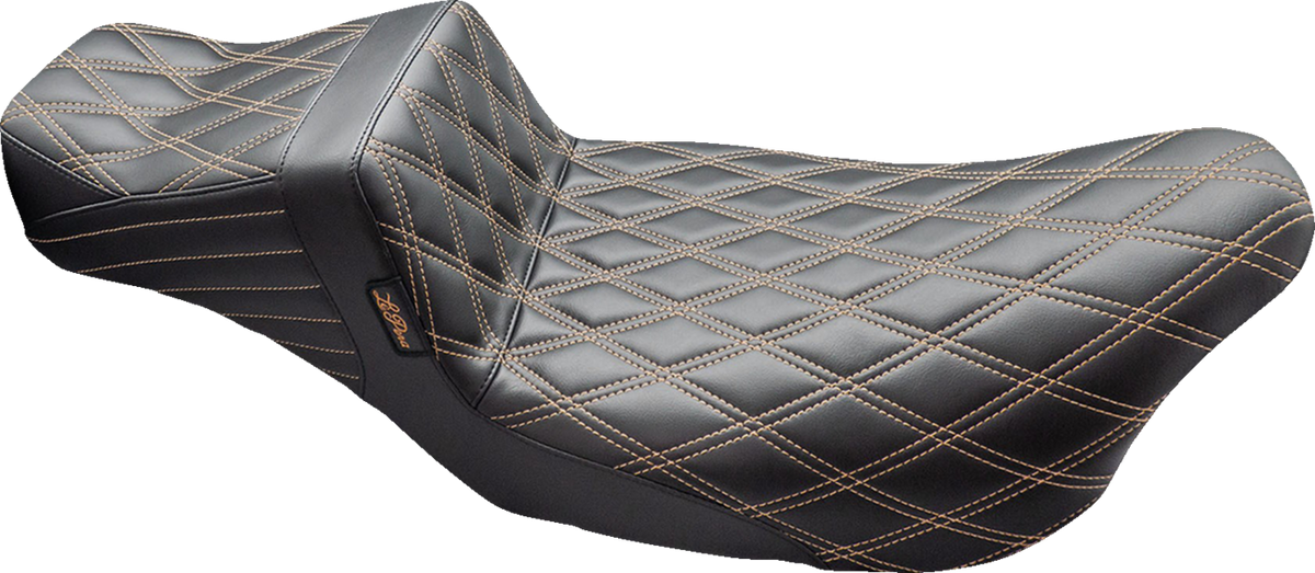 Tailwhip Daddy Long Legs Seat - Double Diamond W/ Chestnut Thread - FLH/FLT '08-'24