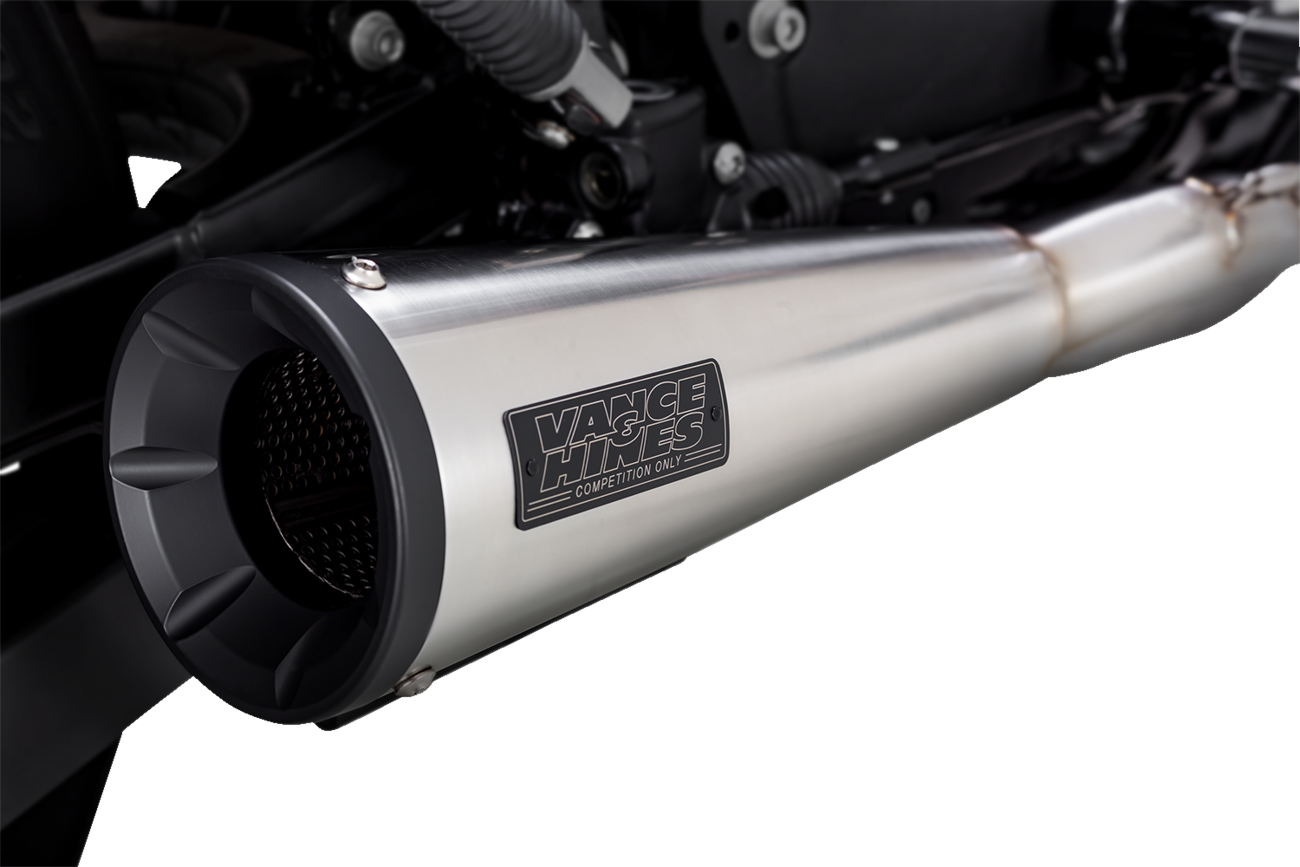 2-Into-1 Upsweep Exhaust System - Brushed - Stainless Steel