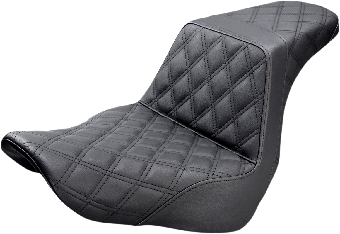 Step-Up Seat - Full Lattice Stitch - Black
