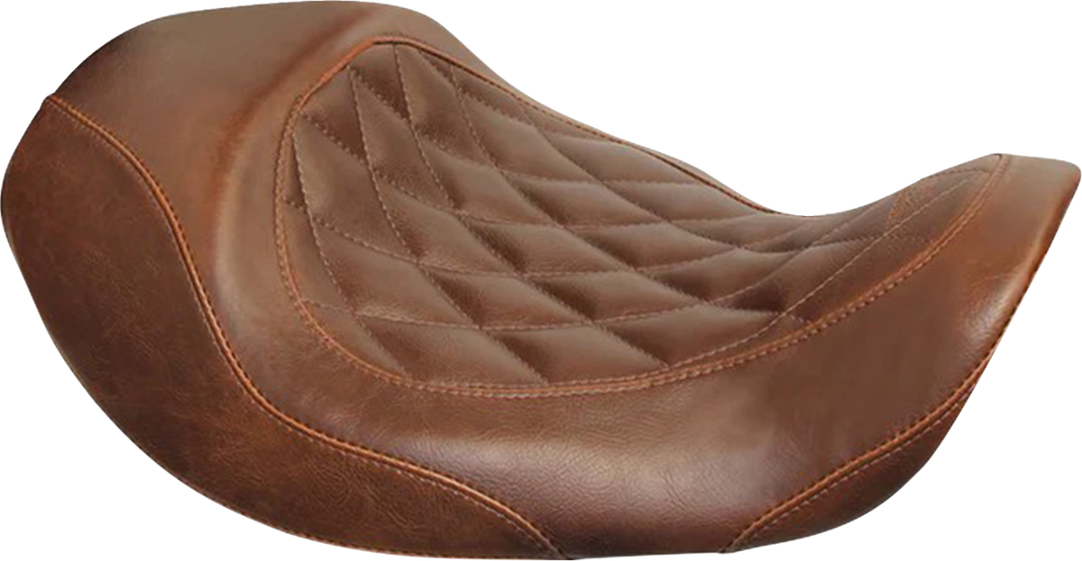Forward Wide Tripper Solo Seat - Diamond - Brown - Dyna '06-'17