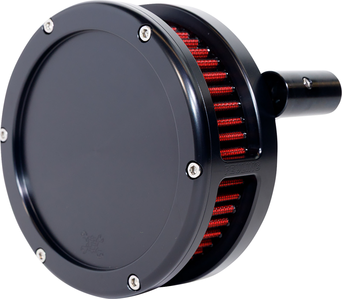 Slim BA Air Cleaner Kit - Black - Red Filter - '08-'17 Twin Cam