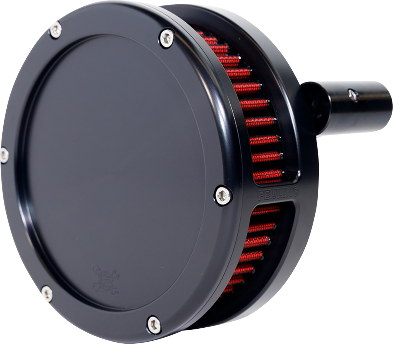 Slim BA Air Cleaner Kit - Black - Red Filter - '08-'17 Twin Cam