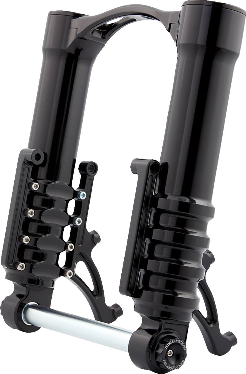 Fork Legs - 49 MM - Black Anodized - For Custom Radial Mount Brake Caliper