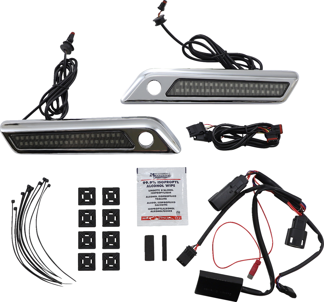 Latch Light - Saddlebag - Dual Color - Smoke - Chrome