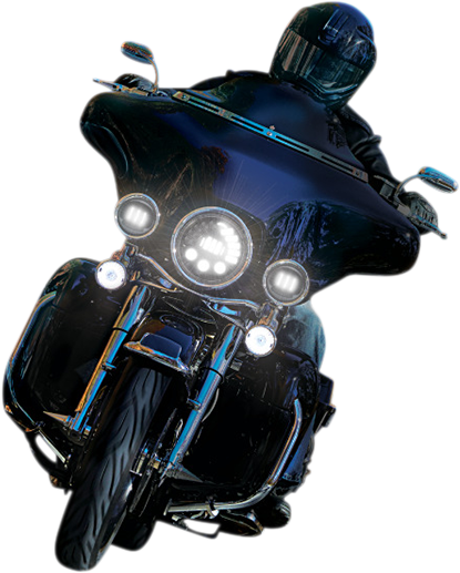 Adaptive Headlight With Mount - 7" - Black