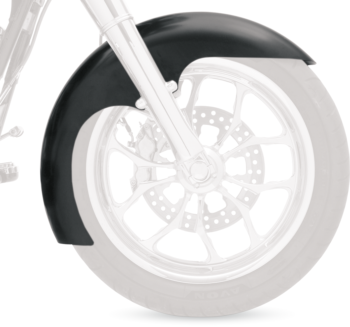 Level Front Fender - Black - 21" - HD Touring/Trike