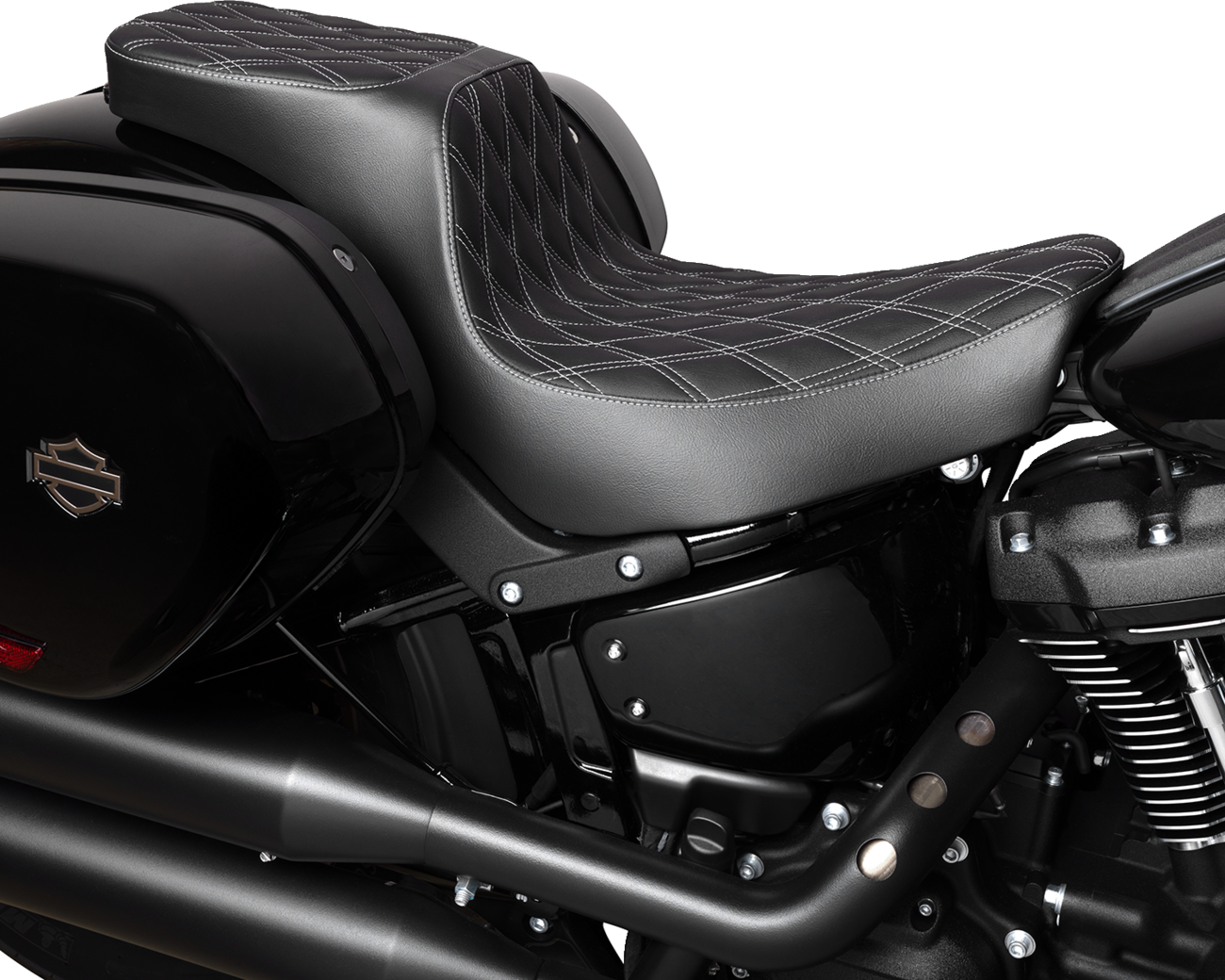 Predator 2-Up Seat - Vinyl - Double Diamond - Silver Stitching - FLSB/FXLRS '18-'24