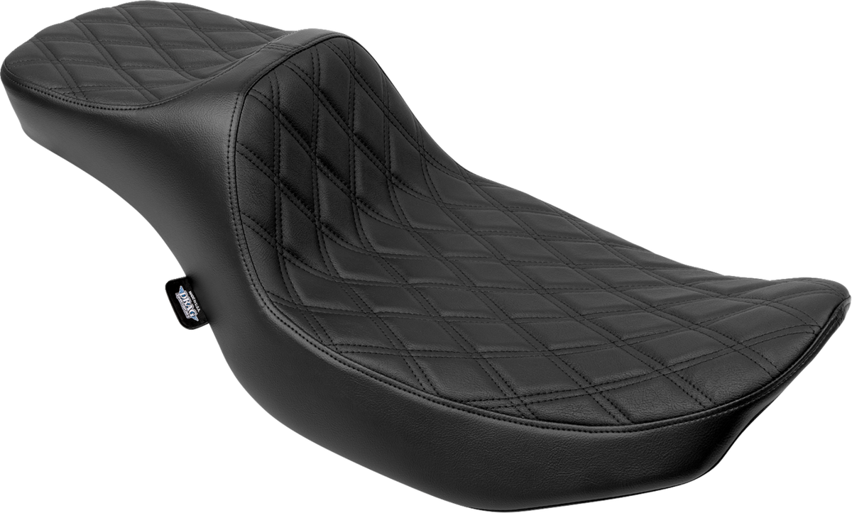 Extended Reach Predator III Seat - Double Diamond - Black Stitching - Vinyl - FLH/FLT '23-'24