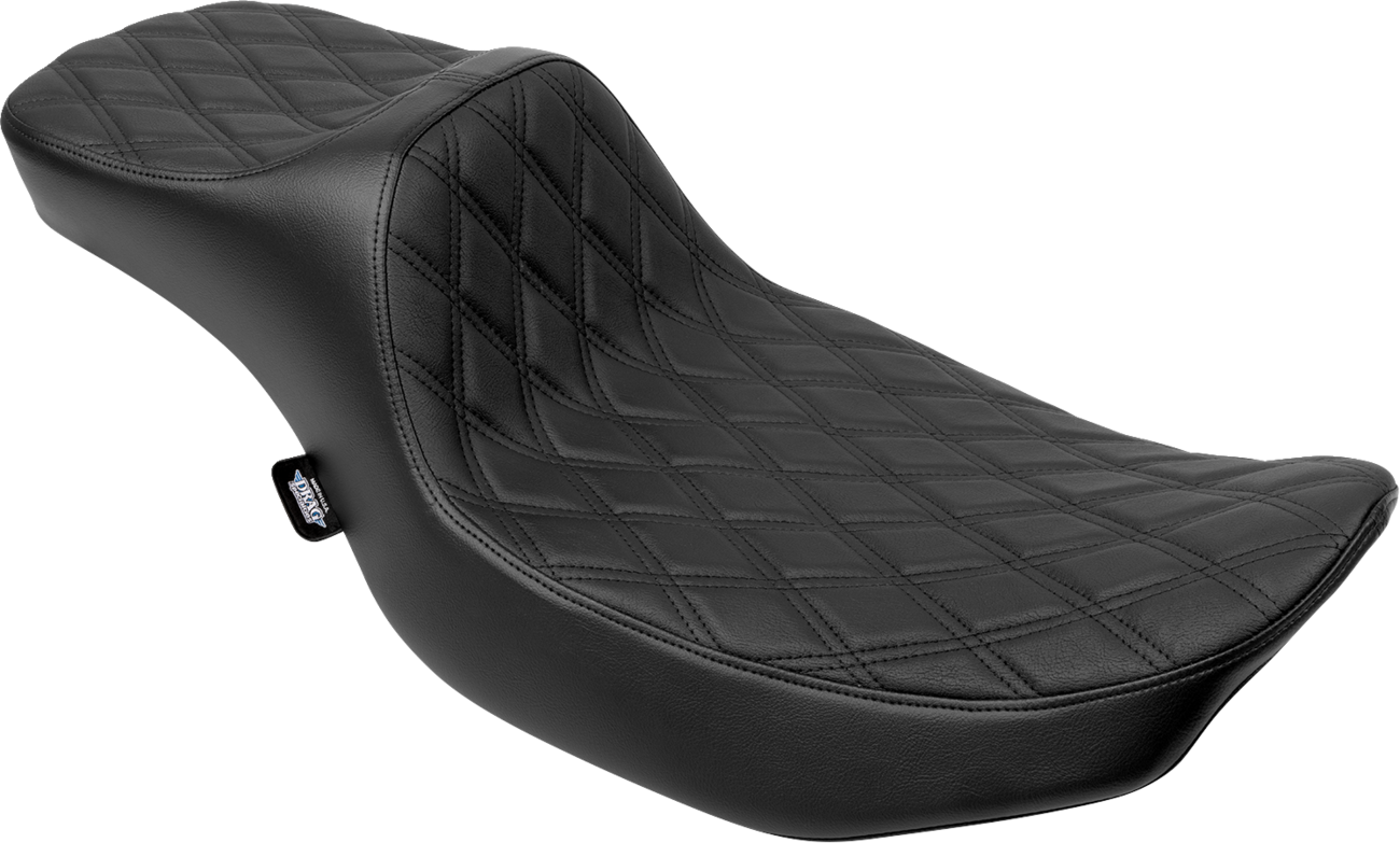 Extended Reach Predator III Seat - Double Diamond - Black Stitching - Vinyl - FLH/FLT '23-'24