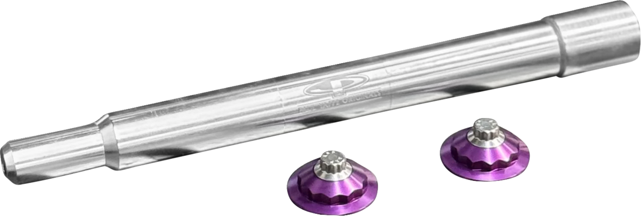 Y-Axle With 12 Point Style Axle Cover Kit - Custom - Front - Purple - 1"