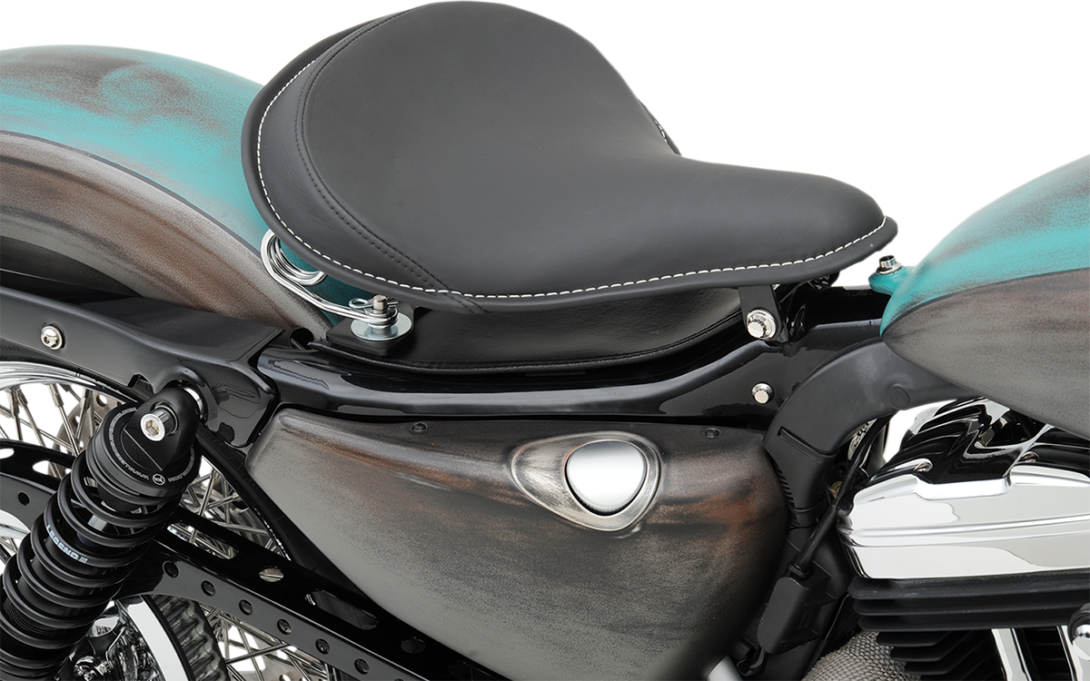 Seat - Spring Solo - Large - Black Solar-Reflective Leather/White Perimeter Stitch