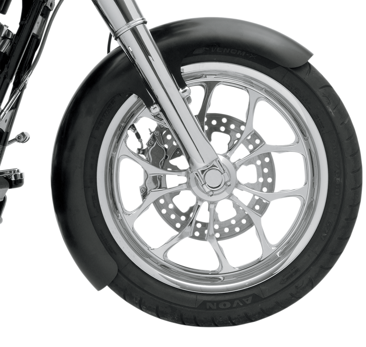 Wrapper Front Fender - Black - 21" - HD Softail