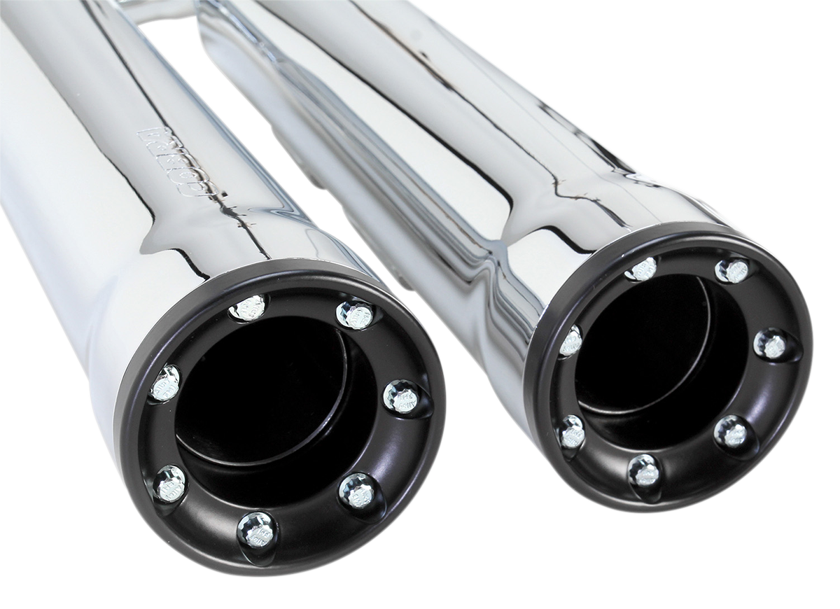 Slip-On Mufflers With Race Pro Tips - 3" - Chrome - '00-'06 FLSTF/FXSTD