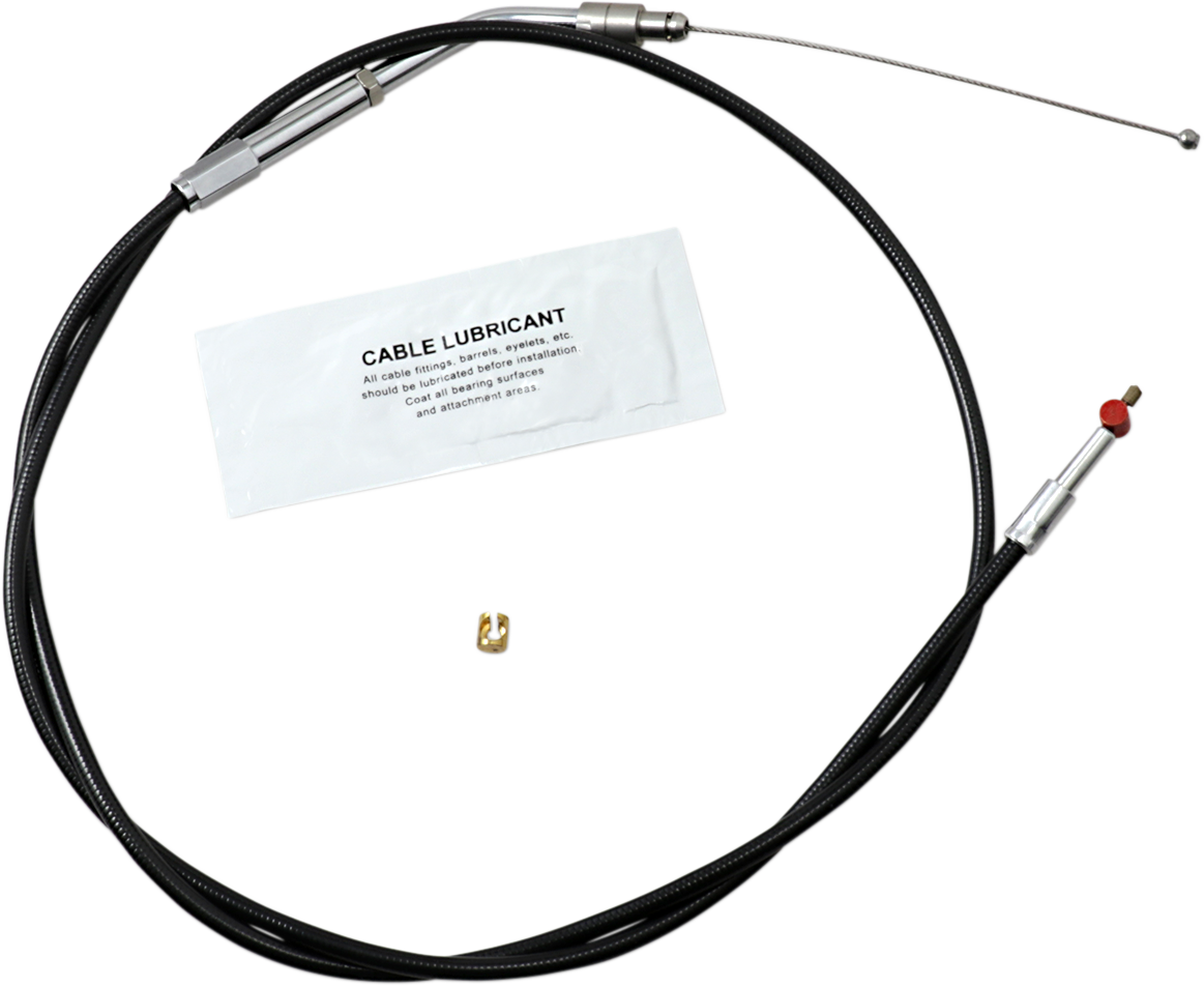 Black Vinyl Throttle Cable - +6" Size - 37-1/2" Length