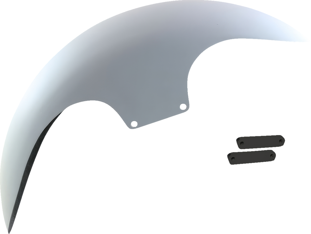 Cafe Front Fender - 19" - Black Adaptors
