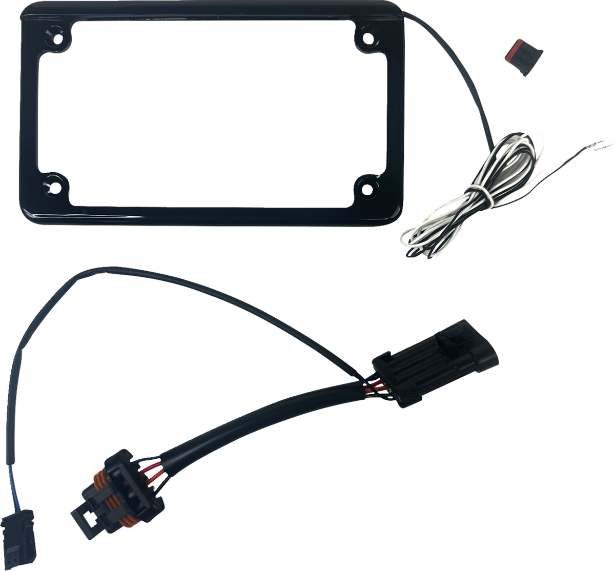 Lighted License Plate Frame - Gloss Black - General