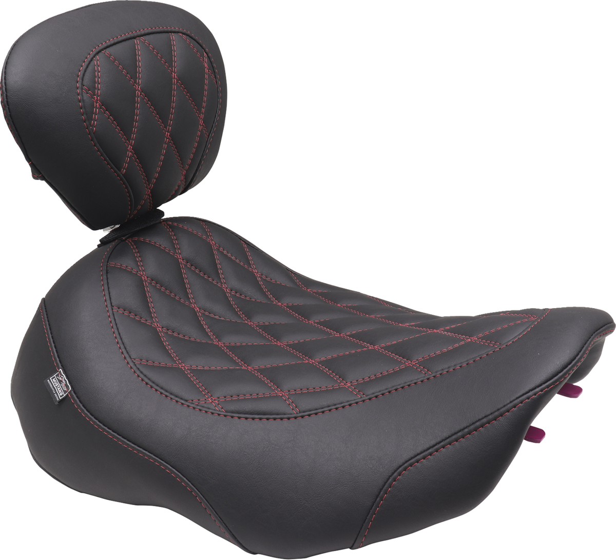 Wide Tripper™ Seat - Solo - Dark Cherry Stitching - FLT/FLH '23-'25