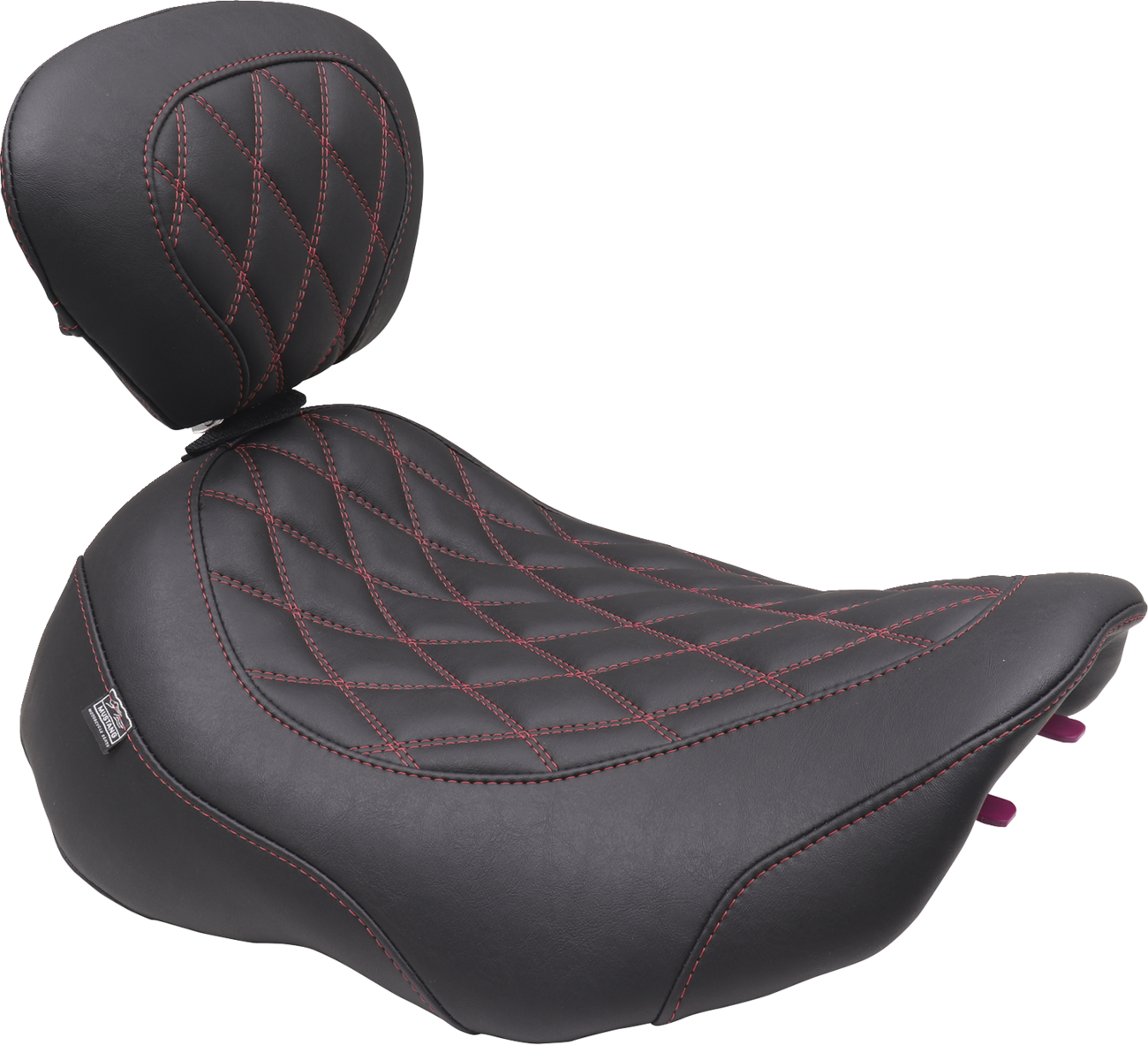 Wide Tripper™ Seat - Solo - Dark Cherry Stitching - FLT/FLH '23-'25