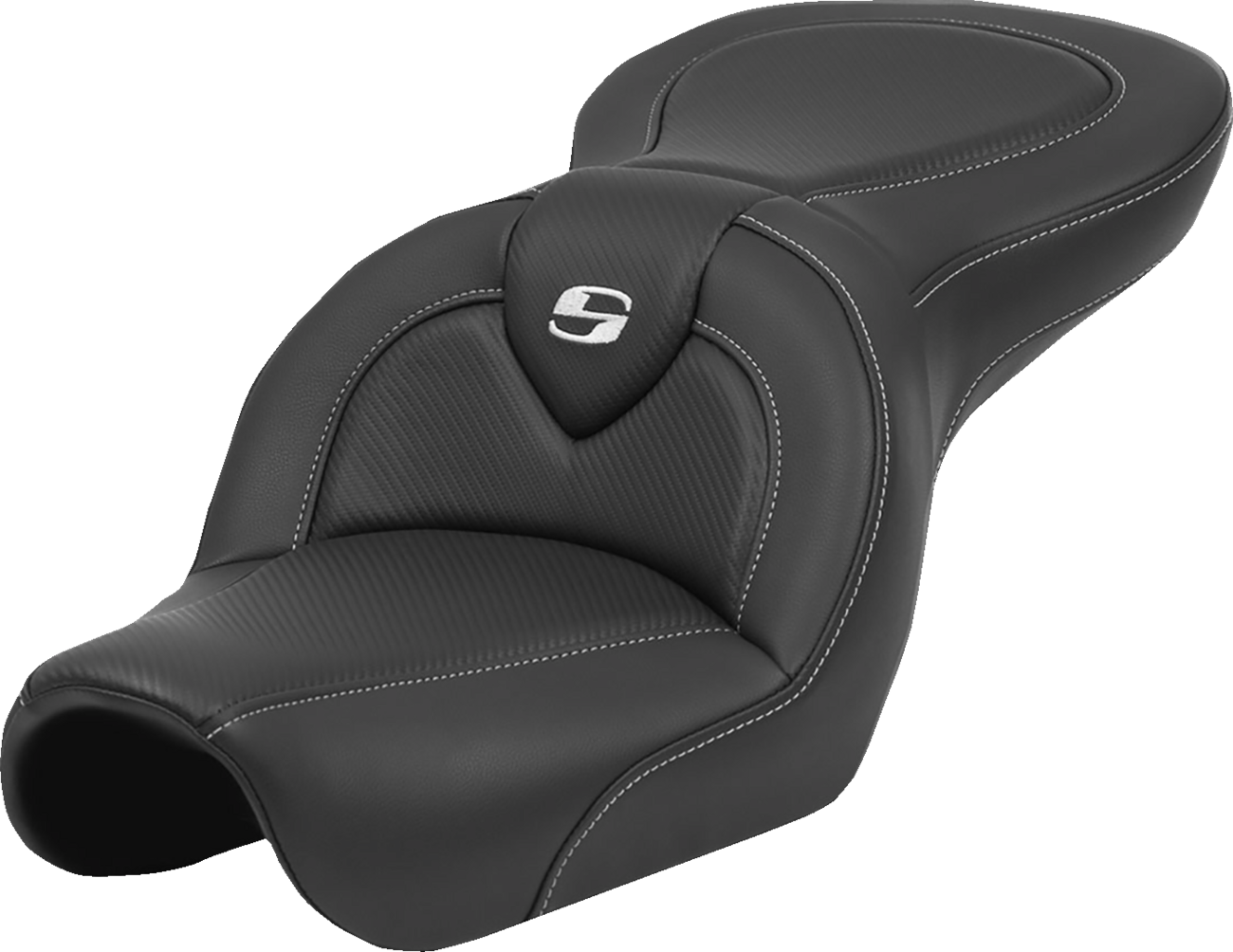 Roadsofa™ Seat - Carbon Fiber - Black Stitch - Without Backrest - FL '04-'05