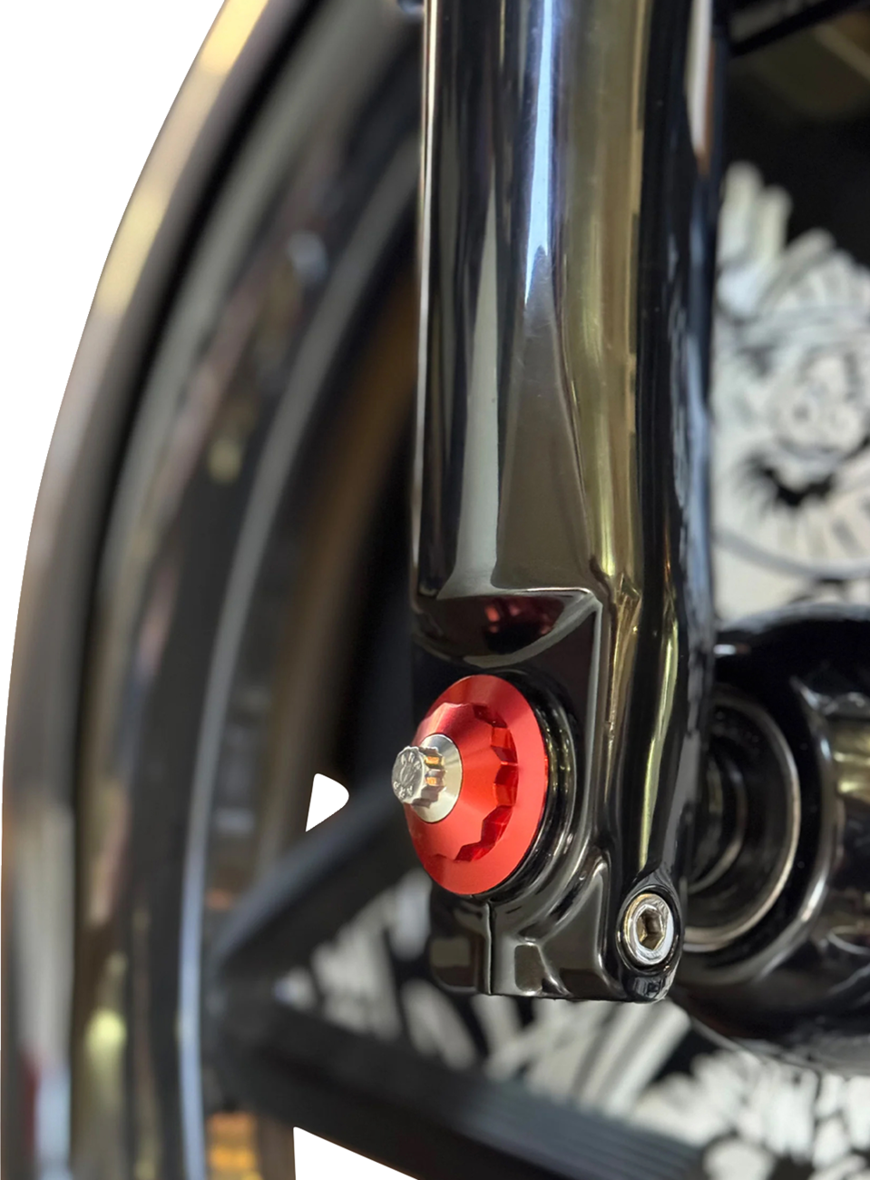 Y-Axle With 12 Point Style Axle Cover Kit - Custom - Front - Red - 1"