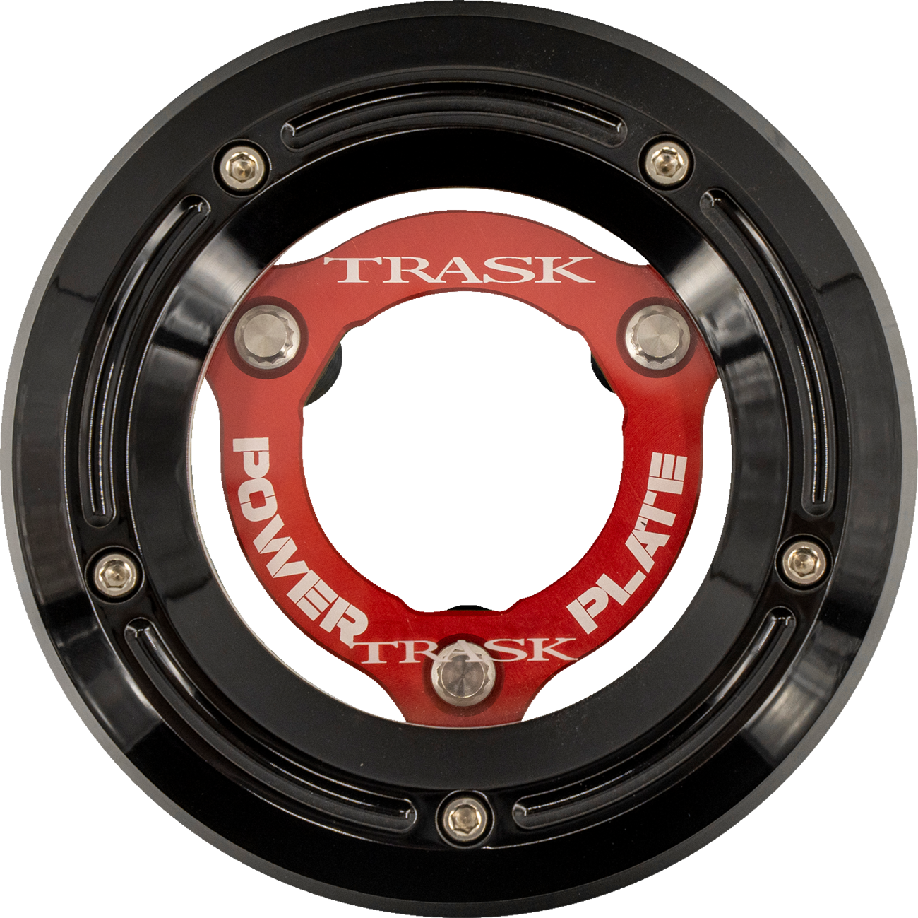 Derby Cover With Power Plate - Black/Red - Kit - '18-'25 Softail