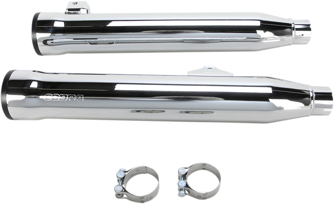 Slip-On Mufflers With Race-Pro Tips - 3" - Chrome - FXDWG '10-'17